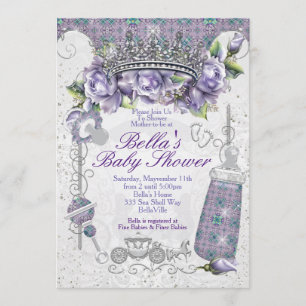 Invitaciones a la ducha con flores de jewel