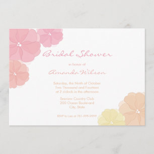 Invitaciones a la ducha con flores Pastel Ombre