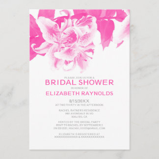 Invitaciones a la ducha con flores rosas