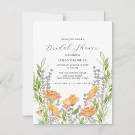 Invitaciones a la ducha con flores silvestres acuá