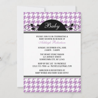 Invitaciones a la ducha con gafas moradas y blanca
