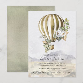 Invitaciones a la ducha con globos aerostáticos