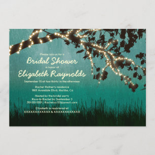 Invitaciones a la ducha con luz de jardín