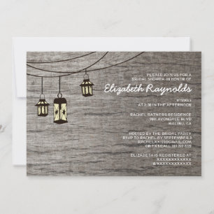Invitaciones a la ducha con luz vintage
