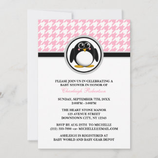 Invitaciones a la ducha con patas rosadas para beb