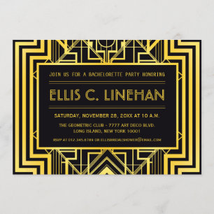 Invitaciones a la ducha de bachillerato geométrico