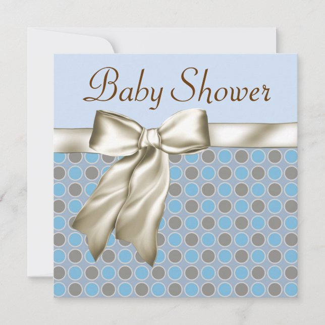 Invitaciones a la ducha de bebé bebe bebes beige a (Anverso)