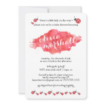 Invitaciones a la ducha de bebé Chica de parásitos