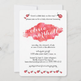 Invitaciones a la ducha de bebé Chica de parásitos