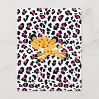 invitaciones a la ducha de bebé color rosa leopard