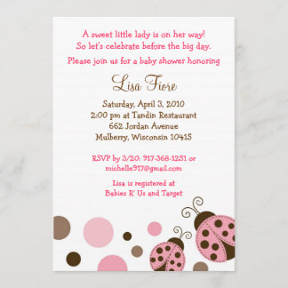 Invitaciones a la ducha de bebé con moto rosa