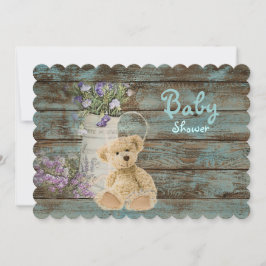 invitaciones a la ducha de bebé con peluche de mad