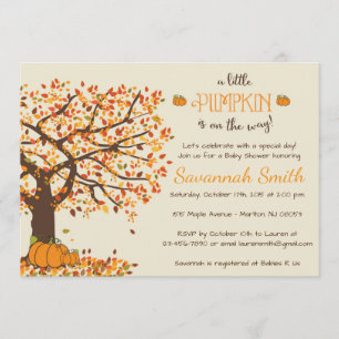 Invitaciones a la ducha de bebé de calabaza - Cala