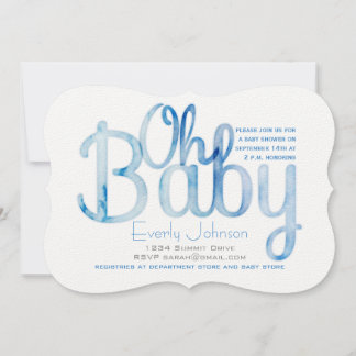 Invitaciones a la ducha de bebé de color acuático