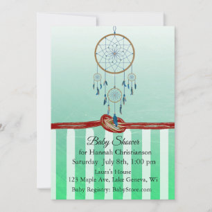 Invitaciones a la ducha de bebé de Dreamcatcher Gr