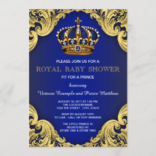 Invitaciones a la ducha de bebé de Fancy Prince