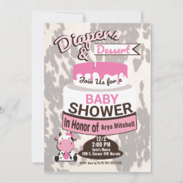 Invitaciones a la ducha de bebé de impresión de va