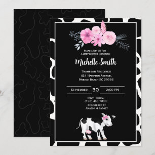 Invitaciones a la ducha de bebé de impresión en va