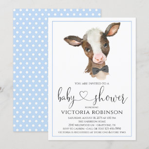 Invitaciones a la ducha de bebé de la granja Cute
