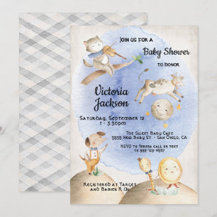 Invitaciones a la ducha de bebé de Nursery Rhyme