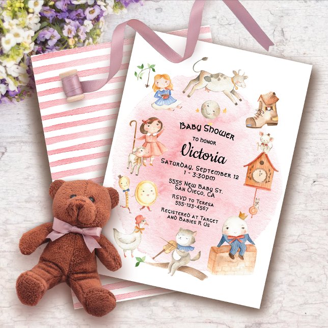 Invitaciones a la ducha de bebé de Nursery Rhyme (Subido por el creador)