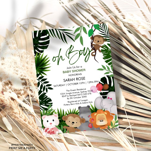 Invitaciones a la ducha de bebé de Safari Pequeño  (Subido por el creador)
