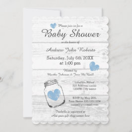 Invitaciones a la ducha de bebé de un frasco de ma