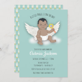 Invitaciones a la ducha de bebé de un pequeño ánge