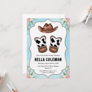 invitaciones a la ducha de bebé de vaquero occiden