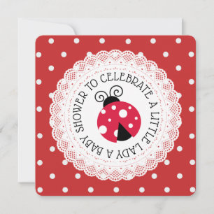 Invitaciones a la ducha de bebé del Chica Red Lady
