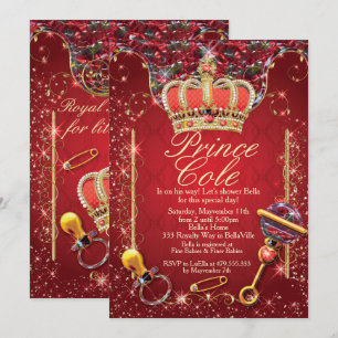 Invitaciones a la ducha de bebé del Príncipe Real