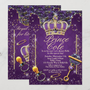 Invitaciones a la ducha de bebé del Príncipe Real