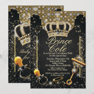 Invitaciones a la ducha de bebé del Príncipe Real