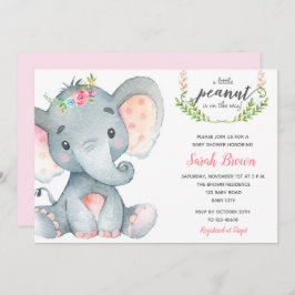 Invitaciones a la ducha de bebé elefante