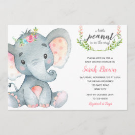 Invitaciones a la ducha de bebé elefante