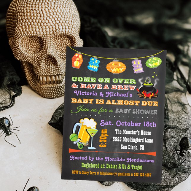 Invitaciones a la ducha de bebé en Chalkboard Hall (Subido por el creador)