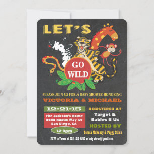 Invitaciones a la ducha de bebé en Chalkboard Jung