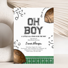 Invitaciones a la ducha de bebé en el fútbol acuát