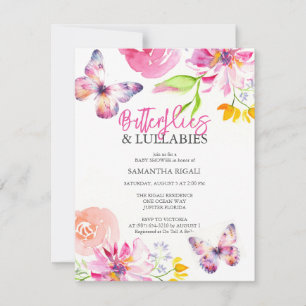 Invitaciones a la ducha de bebé en el jardín