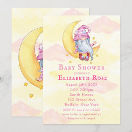 Invitaciones a la ducha de bebé en la nube de Gnom