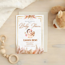Invitaciones a la ducha de bebé estéticamente esté