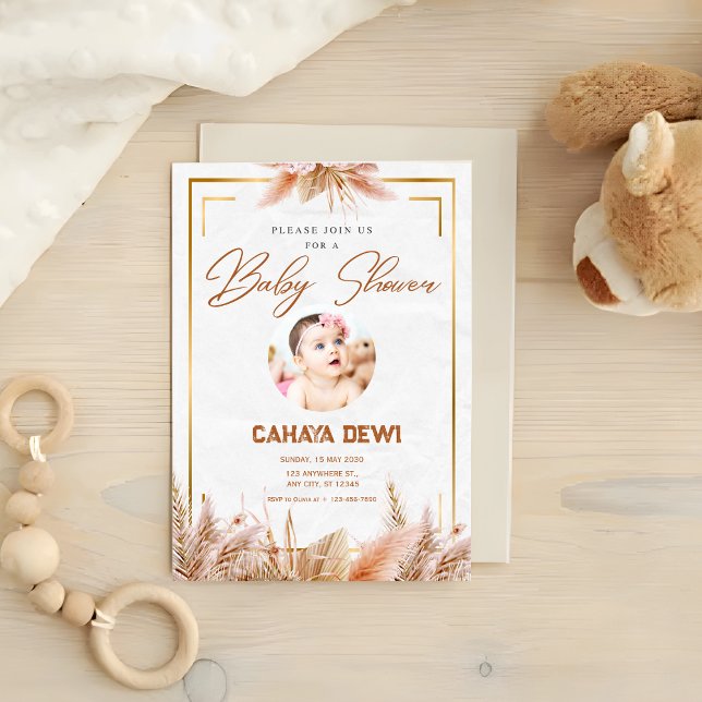 Invitaciones a la ducha de bebé estéticamente esté (Subido por el creador)