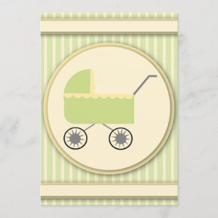 Invitaciones a la ducha de bebé neutro de transpor