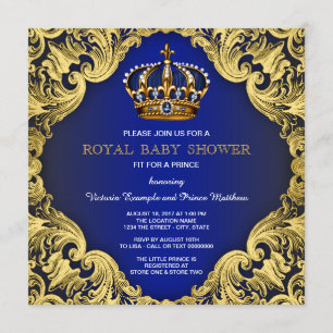 Invitaciones a la ducha de bebé Prince Boy