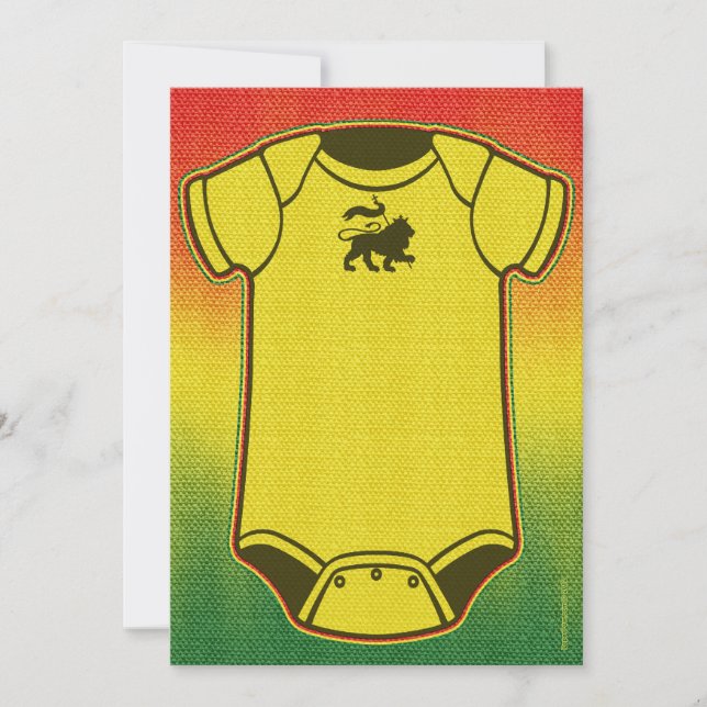 Invitaciones a la ducha de bebé reggae (Anverso)