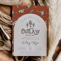 Invitaciones a la ducha de bebé salvaje del oeste