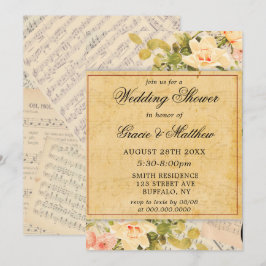 Invitaciones a la ducha de bodas musicales de boda