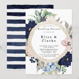 Invitaciones a la ducha de bodas náuticas en Marin