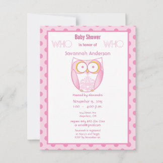 Invitaciones a la ducha de búho