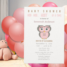 Invitaciones a la ducha de búho